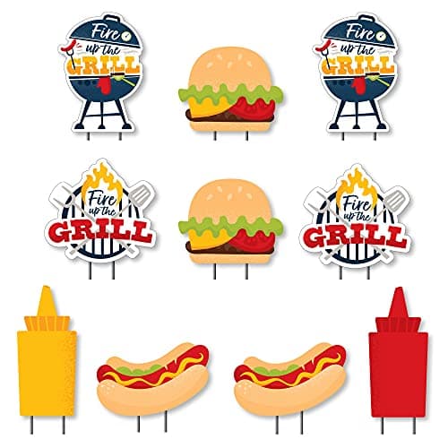 Big Dot of Happiness BBQ Yard Sign - Summer Picnic Party Decor - Set of ...