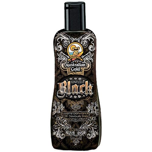 Australian Gold Sinfully Black Bronzing Tanning Lotion, 15x Deep Dark ...