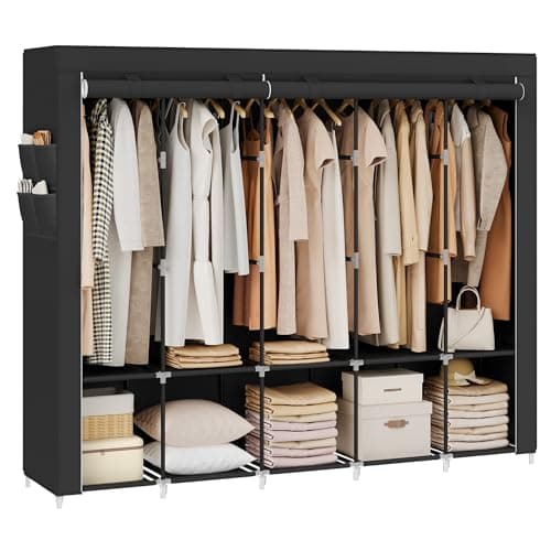 SONGMICS 59.5-Inch Clothes Rack, Clothing Rack For Hanging Clothes ...