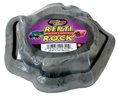 (4 Pack) Zoo Med Repti-Rock Dish Combo - Food and Water Dish for Reptiles, Small