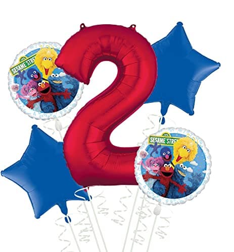 Party City Floral Sweet Baby Girl Balloon Bouquet, Party Supplies, 5 ...