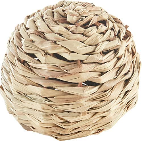 ERKOON Small Animal Activity Play Chew Toys, Timothy Grass Ball Rattan ...