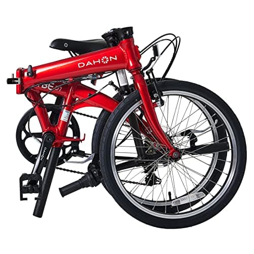 DAHON VYBE D7 Folding Bike, Lightweight Aluminum Frame; 7-Speed Dahon Gears; 20” Foldable Bicycle for Adults,Red