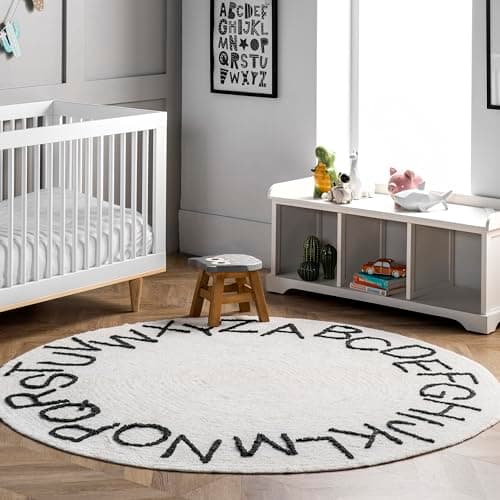nuLOOM Peri Machine Washable Kids Alphabet Nursery or Playroom Multi 5 ...