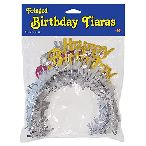 Beistle 60496 Plastic Light-Up Happy Birthday Tiara - Pack of 6 ...