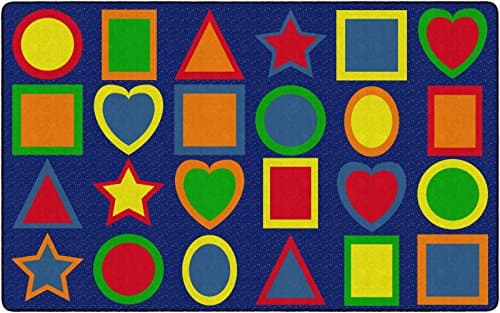 ECR4Kids Lots of Shapes Seating Rug for Children, School Classroom ...