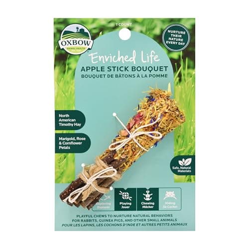 Oxbow Enriched Life Natural Chews Apple Stick Bundle for Small Pets ...