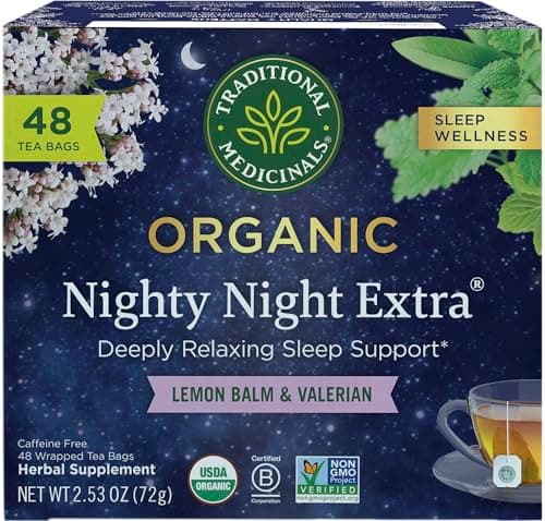 Traditional Medicinal Nighty Night Valerian, Organic Tea Bags, 16 Count ...