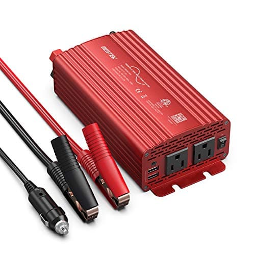 BESTEK 500W Power Inverter DC 12V to 110V AC Converter with 4.8A Dual USB Car Charger ETL Listed