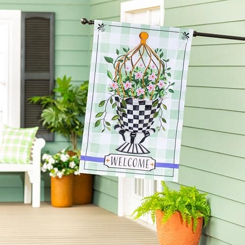 Amazon.com: Evergreen Flag Hello Spring Everlasting Impression Textile ...