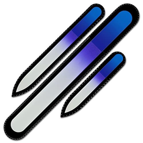 Mont Bleu Premium Glass Nail File - Genuine Czech Tempered Glass - Handmade gifts - Best Crystal Nail File for Natural Nails