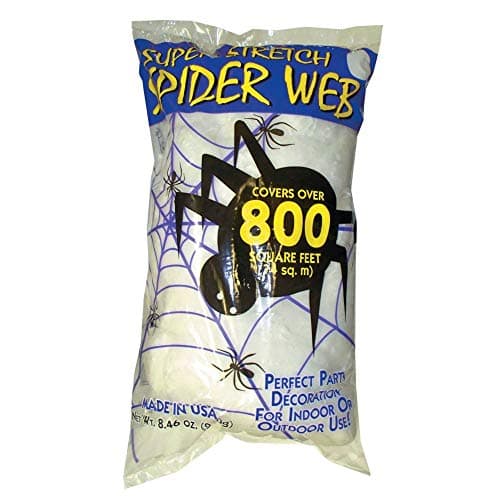 Amazon.com: Fun World Super Stretch Spider Web for Halloween Indoor ...