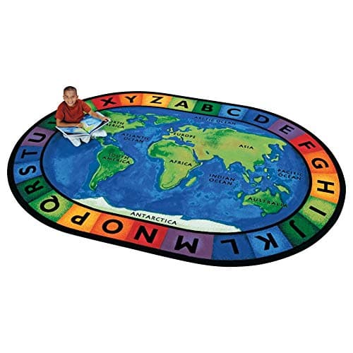 Hands Around the World Rug | World Map Carpet | RTR Kids Rugs