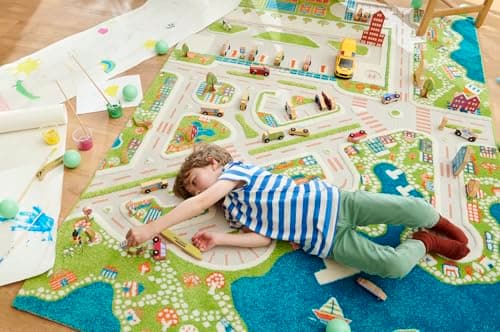 Amazon.com: IVI 3D Play Rugs, Traffic Green, 39 x 59 inches : Home ...