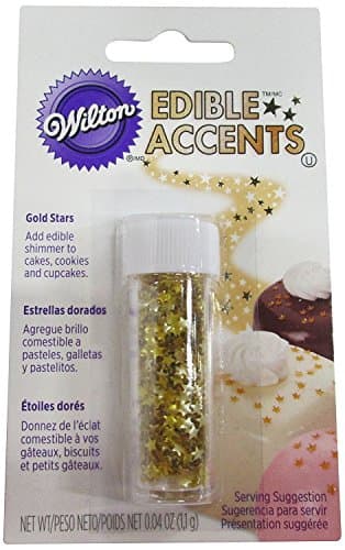 Étoiles de paillettes comestibles dorées Wilton