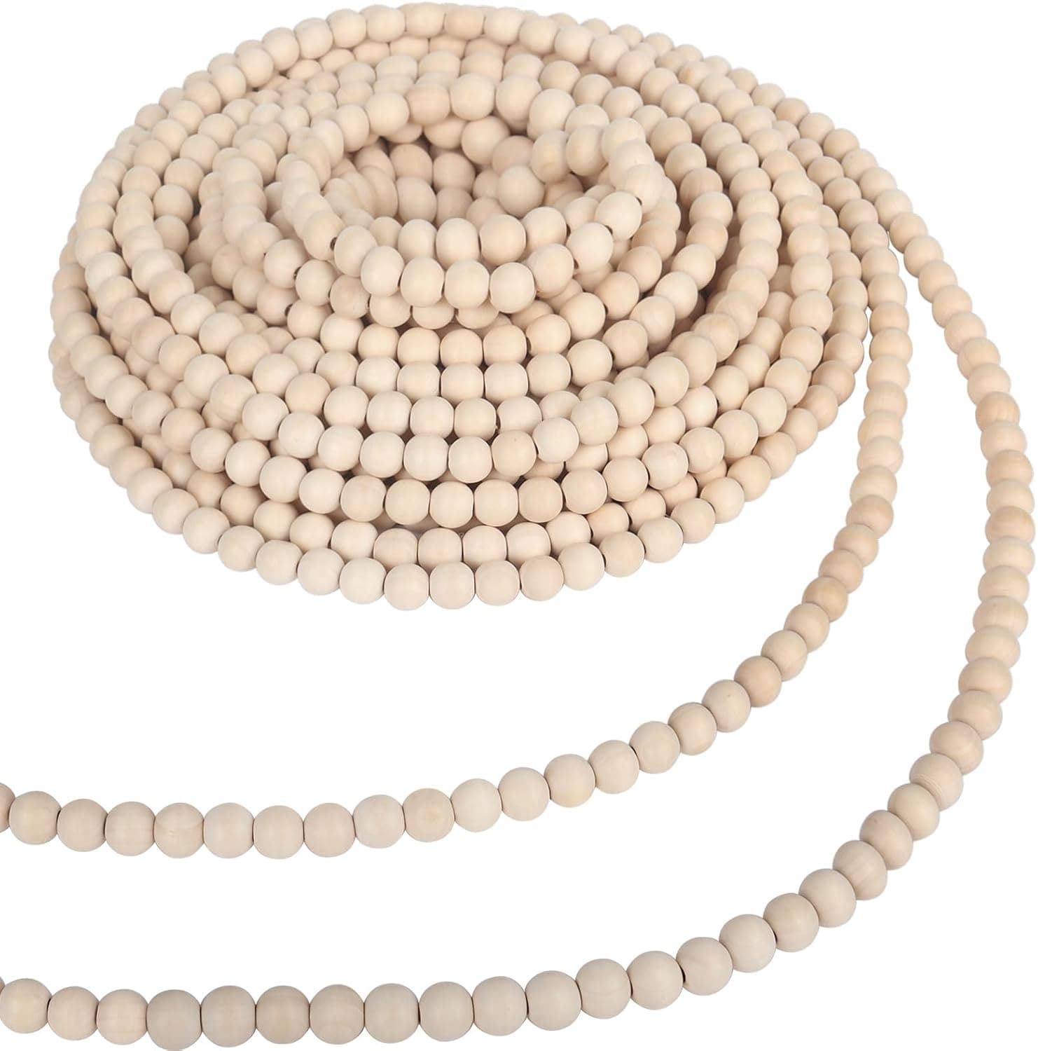 Amazon.com: Christmas Wooden Beaded Garland Farmhouse Beads Garland ...