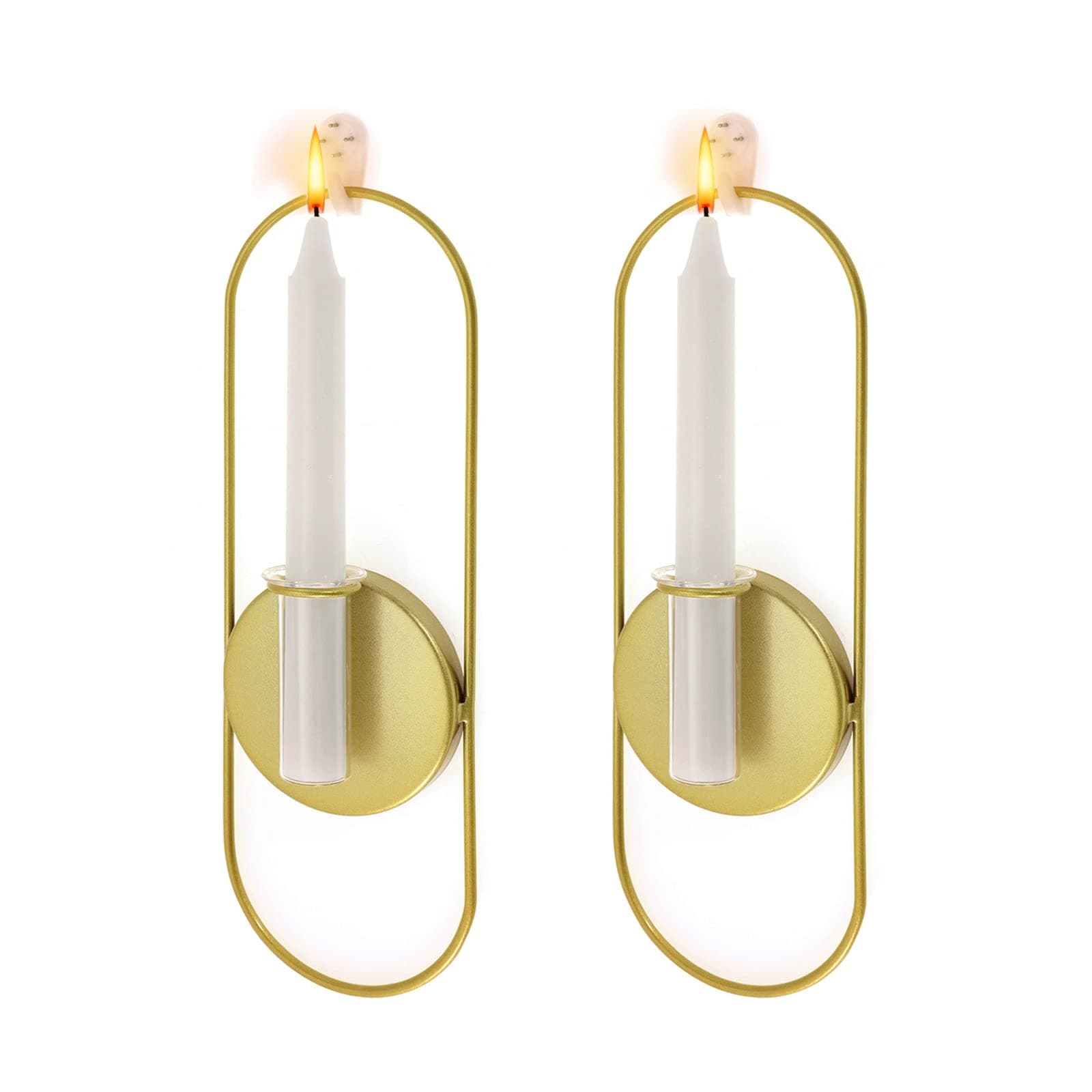 Brass Wall Candle Holders Set Of Two