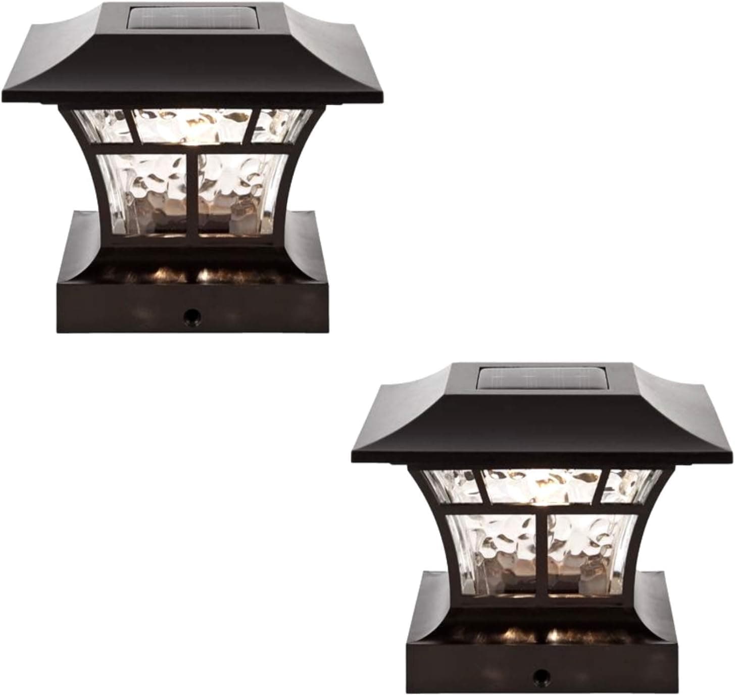 Noma Solar Post Lights | Waterproof Outdoor Cap Lights for 4 x 4 Wooden ...
