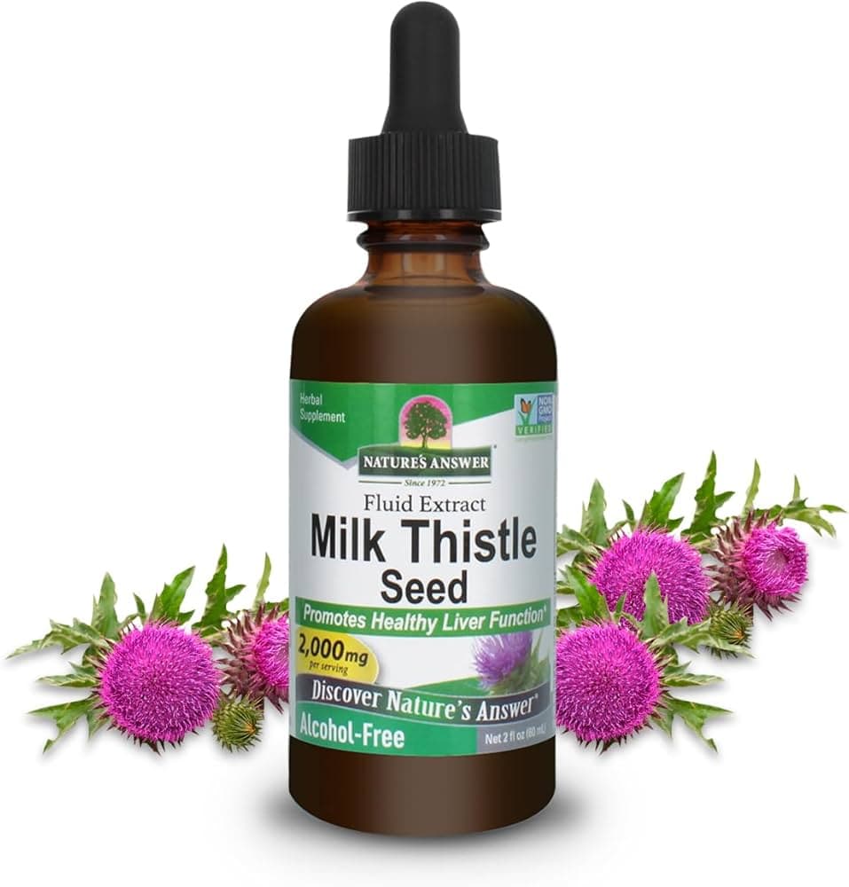 Amazon.com: Nature's Answer Milk Thistle 2 Ounce Extract - Alcohol ...