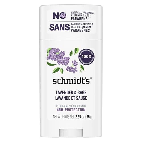 Schmidt's Natural Origin Deodorant 48 Hour Protection Lavender & Sage Deodorant for Men and Women, 75g