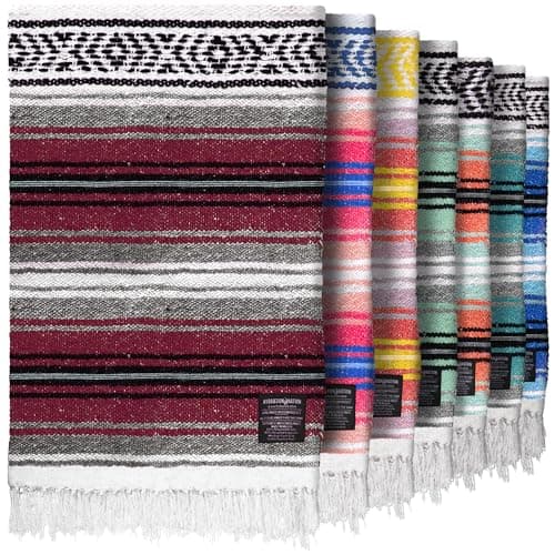 Hand Woven Classic Mexican Yoga Blanket and Rolling Sands Reusable ...