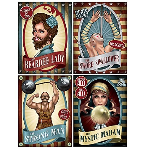 Beistle Vintage Circus Decor/Vintage Circus Poster Cutouts,Size =151/4"