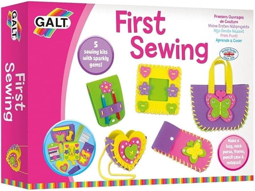 Amazon.com: Galt Toys, First Sewing Kit for Kids, Learn to Sew DIY ...