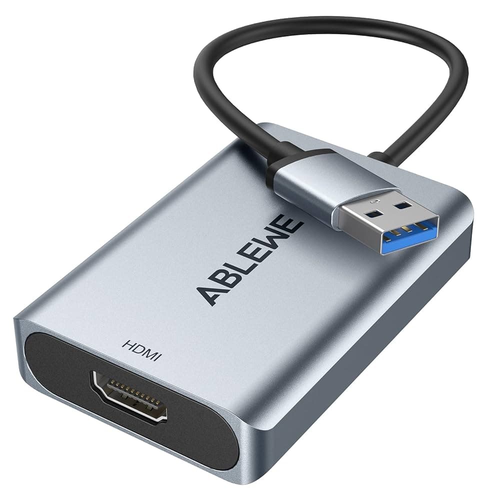 ABLEWE USB to HDMI Adapter, Upgraded Aluminium HDMI to USB 3.0.2.0 ...