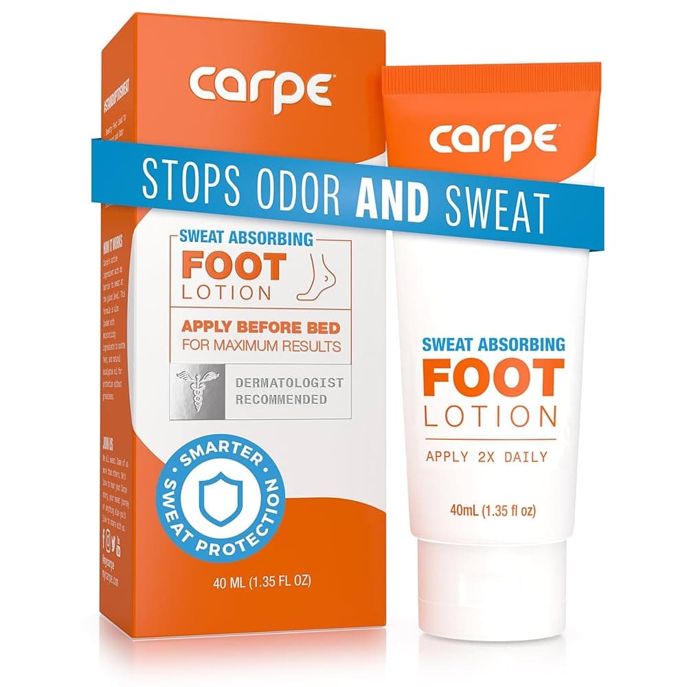 Amazon.com : Carpe Sweat Absorbing Foot Lotion, A dermatologist ...