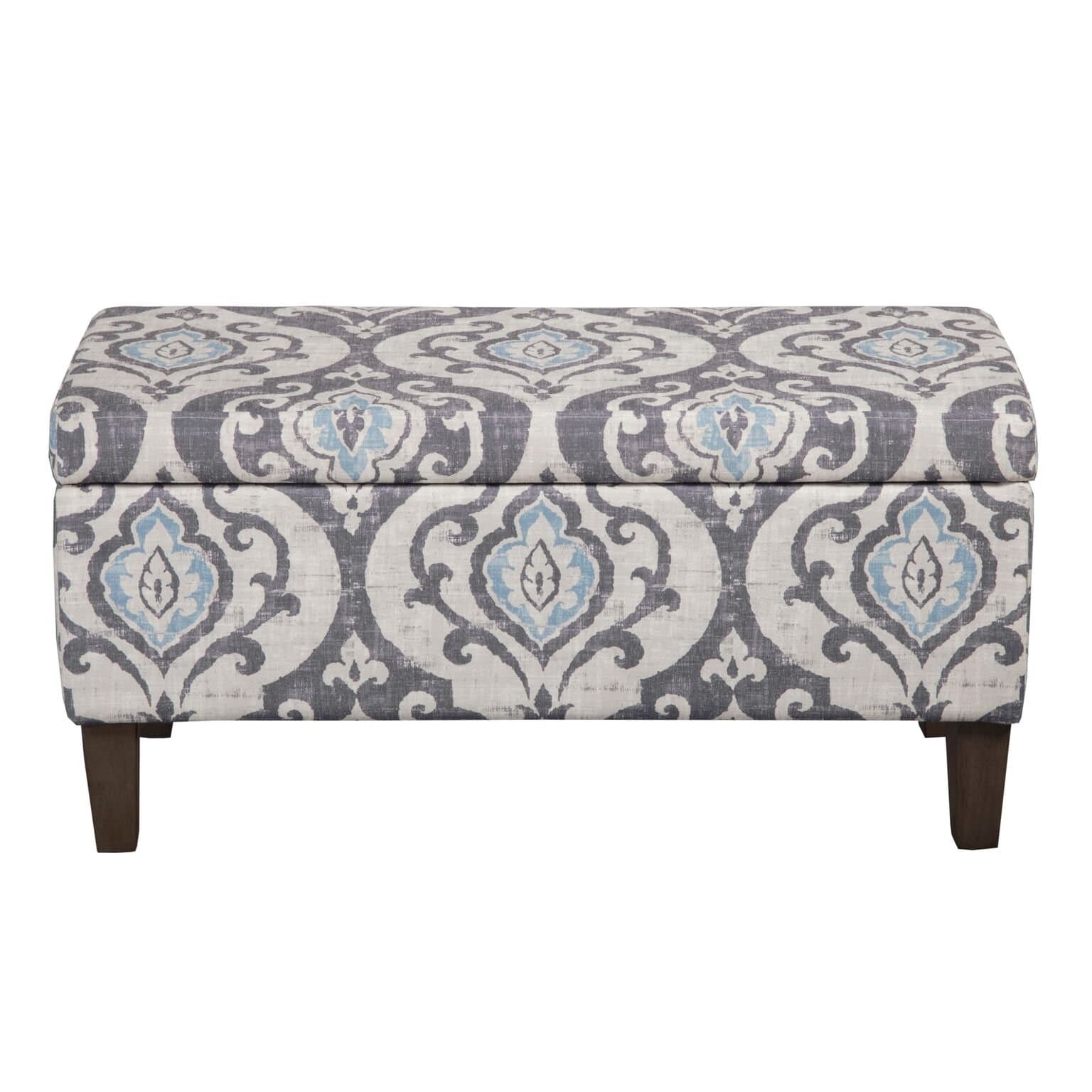Buy HomePop Large Upholstered Rectangular Storage Ottoman Bench with ...