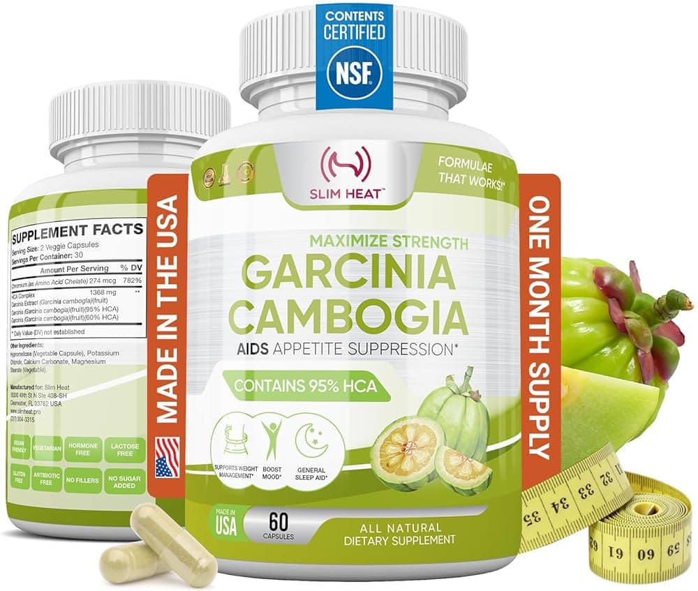 Amazon.com: Slim Heat 100% Pure Garcinia Cambogia Extract with 95 ...