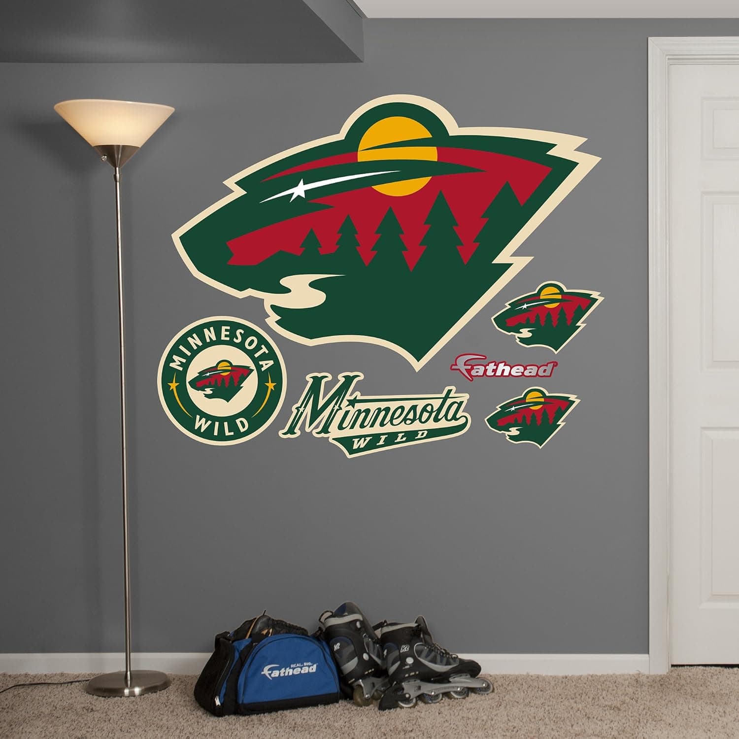 Amazon.com : Fathead NHL Minnesota Wild Minnesota Wild: Logo - Giant ...