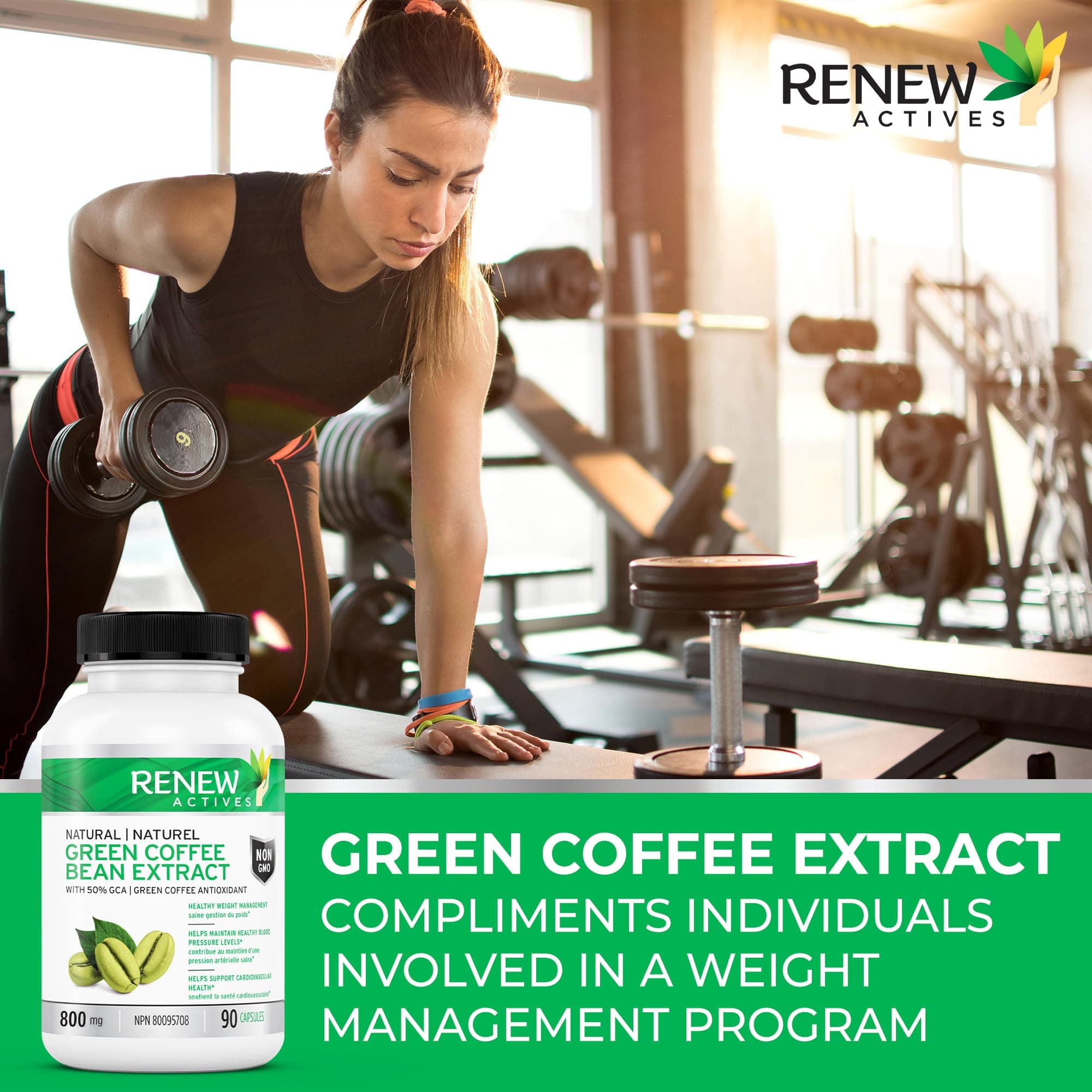 RENEW ACTIVES High Potency Green Coffee Bean Extract - 800mg per ...