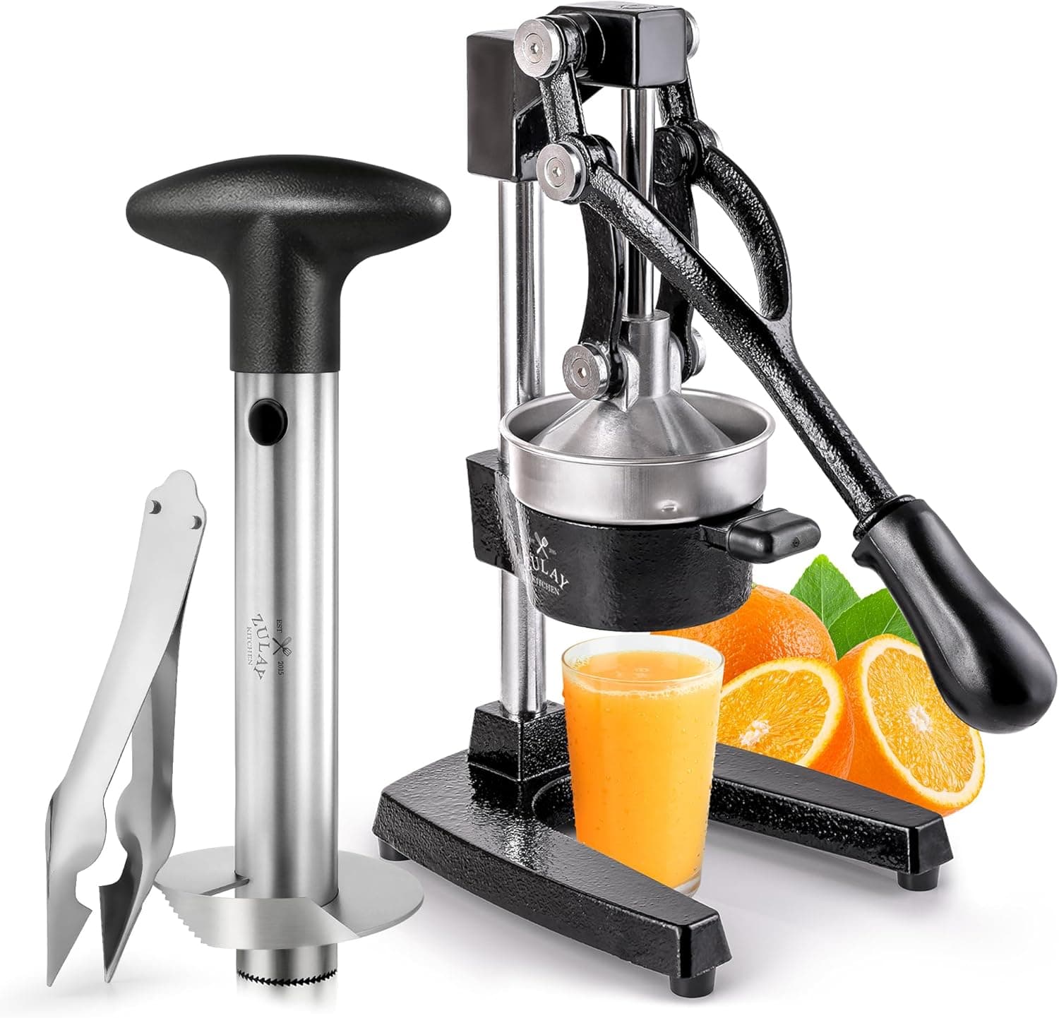 Amazon.com: Zulay Cast-Iron Orange Juice Squeezer, Professional Citrus ...