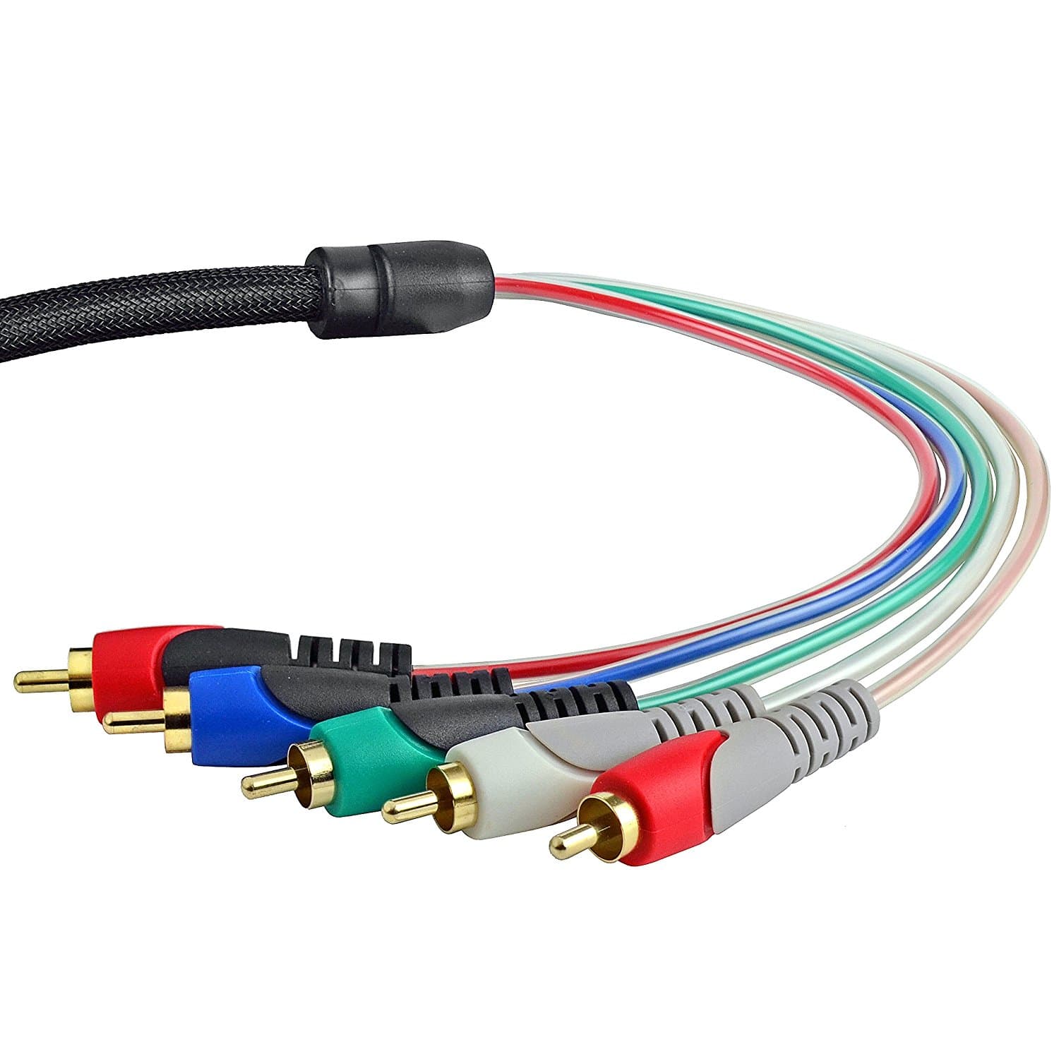 Mediabridge Component Video Cables with Audio (6 Feet) - Gold Plated ...