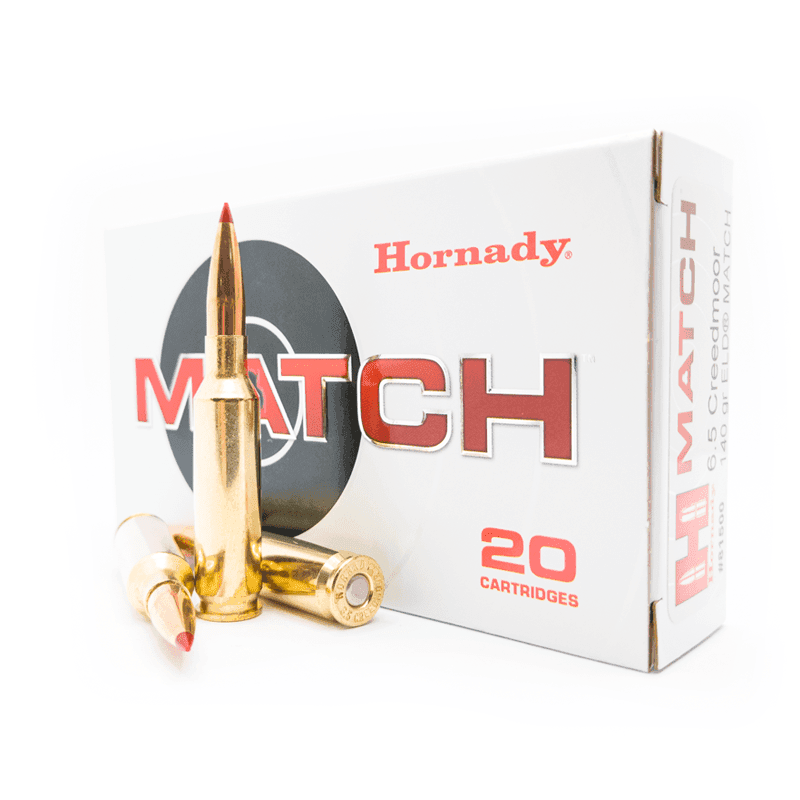 MUNICION HORNADY MATCH, ELD, CALIBRE 6.5 CREEDMOOR, 140 GR, CAJA X 20 ...