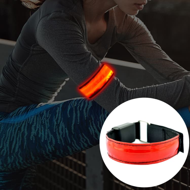 LED Flash Safety Reflective Nylon Light Battery Sports Wrist Belt - Buy ...