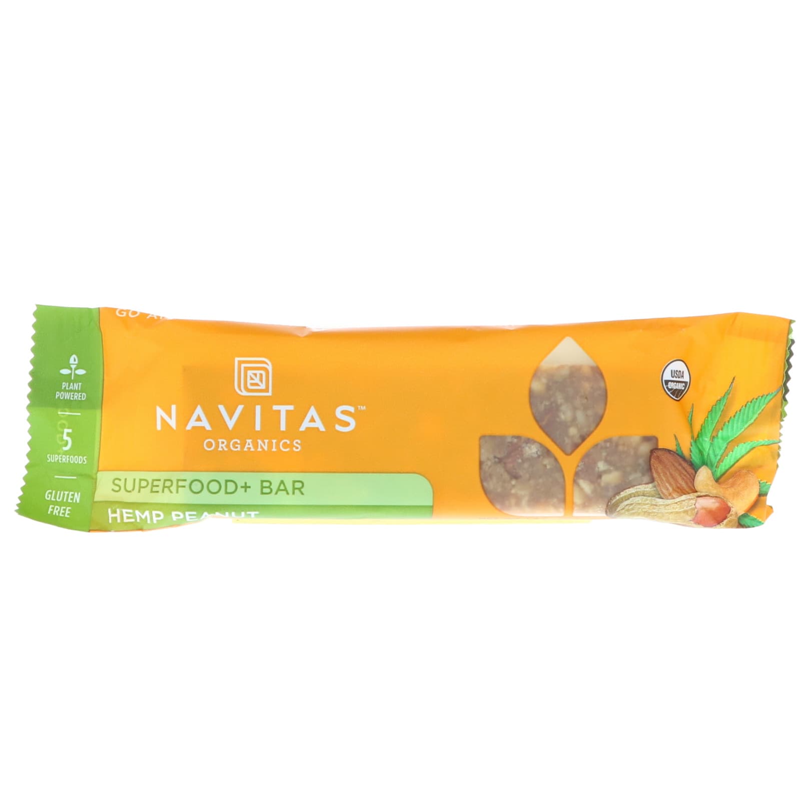 Navitas Organics, Superfood + Bars, Hemp Peanut, 12 Bars, 16.8 oz (480 ...