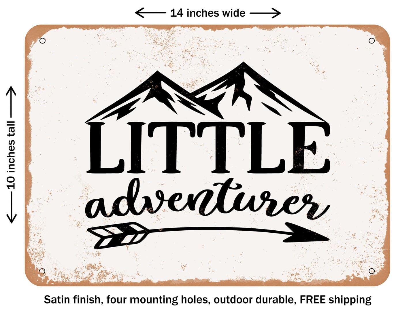 DECORATIVE METAL SIGN - Little Adventurer - Vintage Rusty Look | Signs ...