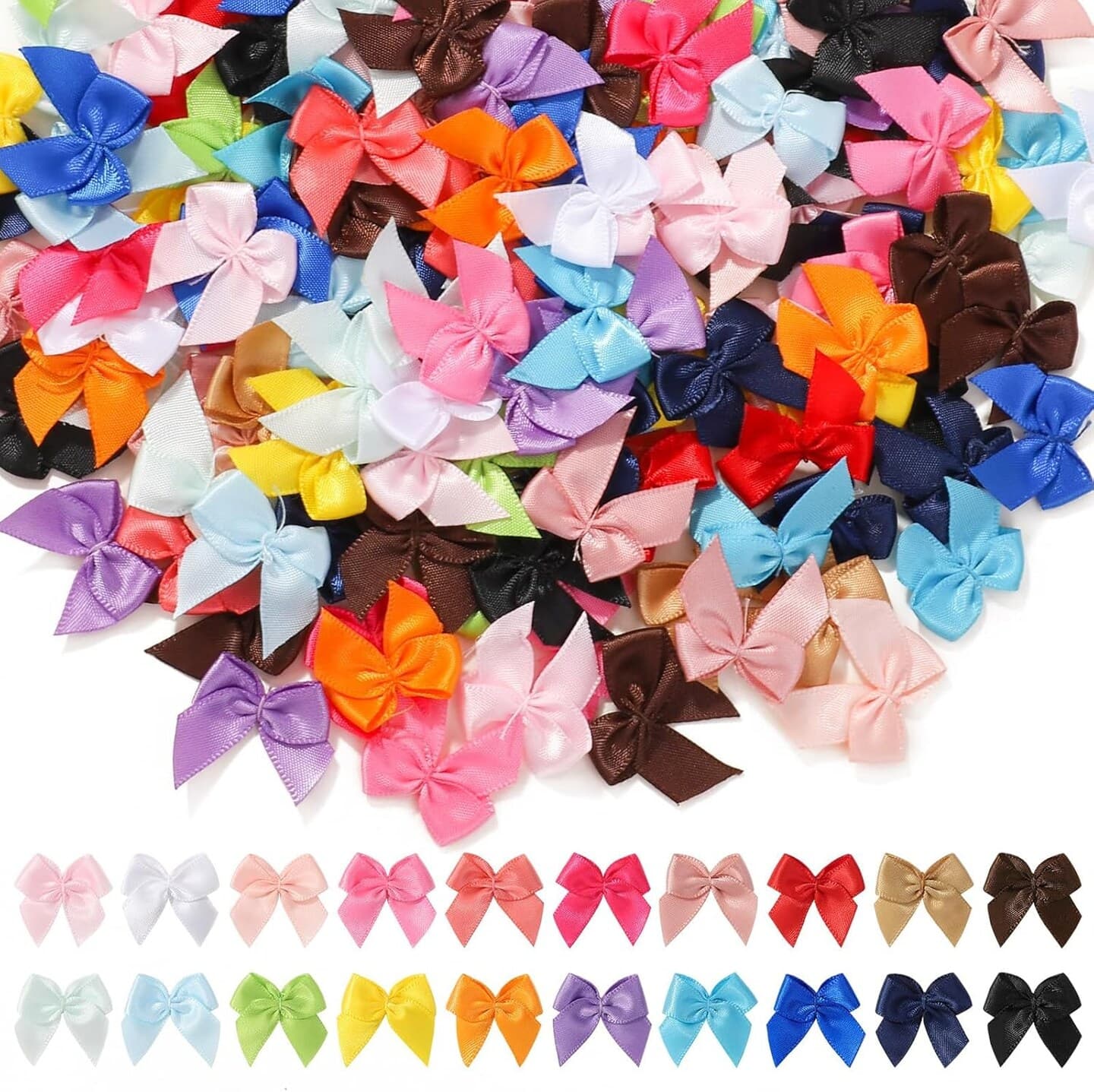 200 Pcs 1" Mini Satin Ribbon Bows | Michaels
