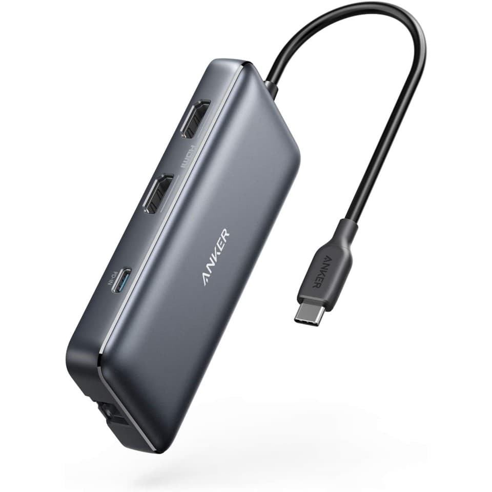 Anker PowerExpand 8-in-1 USB C Adapter with Dual 4K HDMI, 100W Power ...