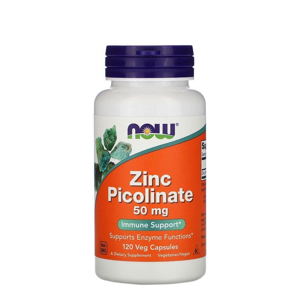 Now Foods, Zinc Picolinate, 50 mg, 120 veg capsules | Vitaminism