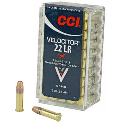 CCI Ammo Small Game 22 Long Rifle (22LR) Velocitor CPHP 40 Grain [0047 ...