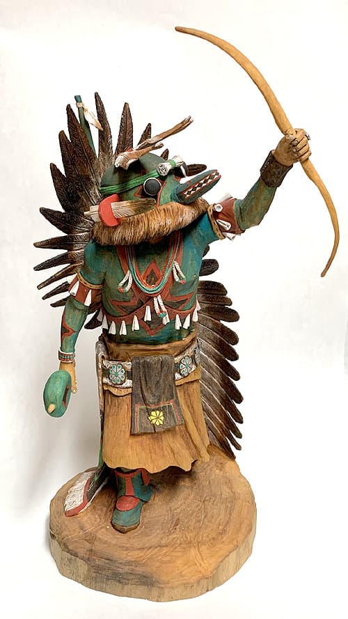 Hopi Kachina by Cecil Calnimptewa - Blue Ahote