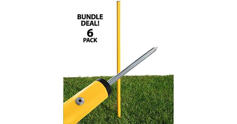 Stick-in-the-Ground Weave Poles - Set of 6 - Clean Run