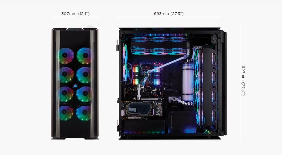 CASE (เคส) CORSAIR OBSIDIAN SERIES 1000D (BLACK) (E-ATX / SSI-EEB) (CC ...