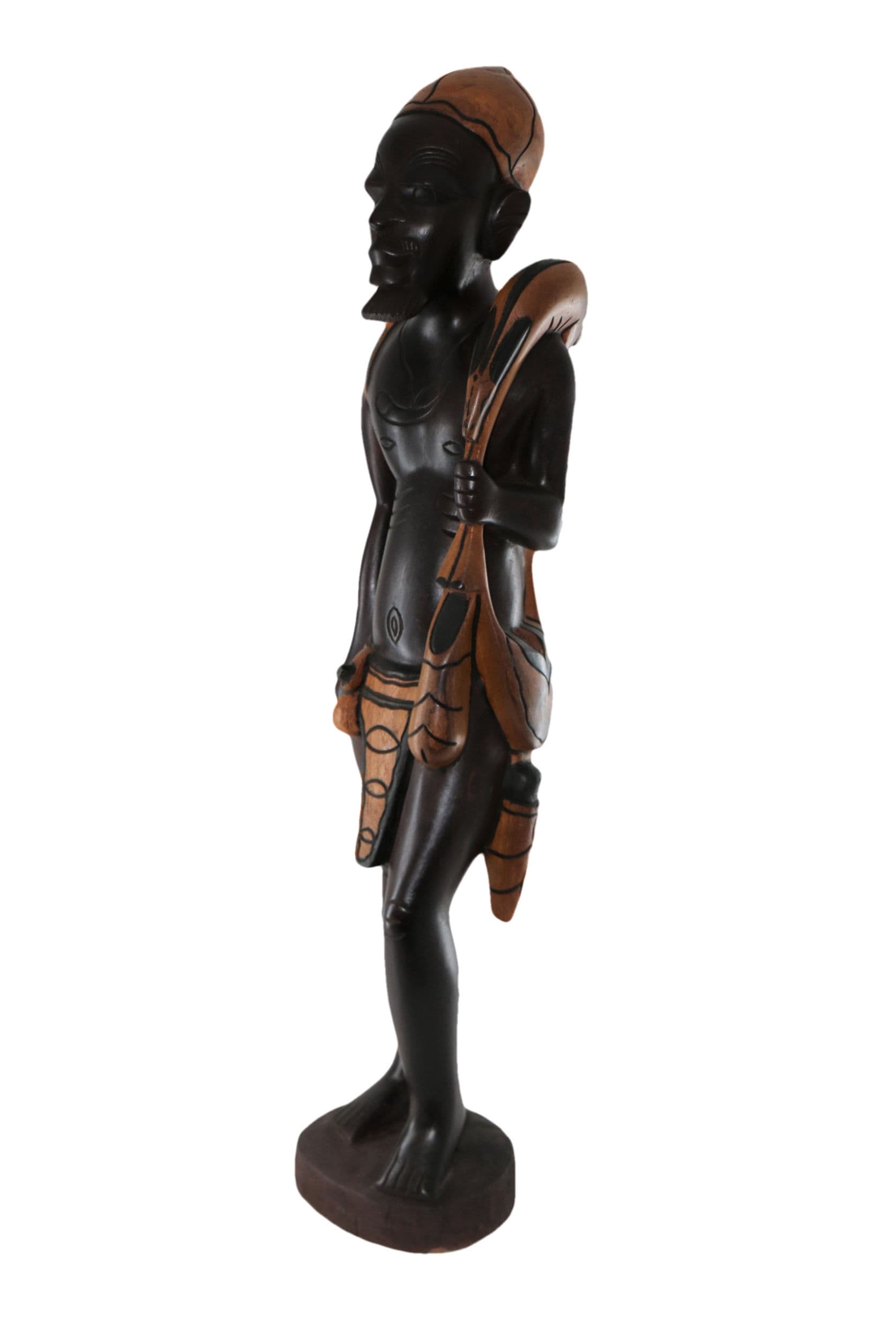 African Rosewood Farmer Sculpture – Senegal | Kasa Afrika