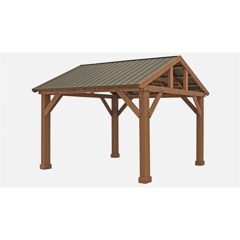 Yardistry 12x14 Cedar Gazebo with Aluminum Roof