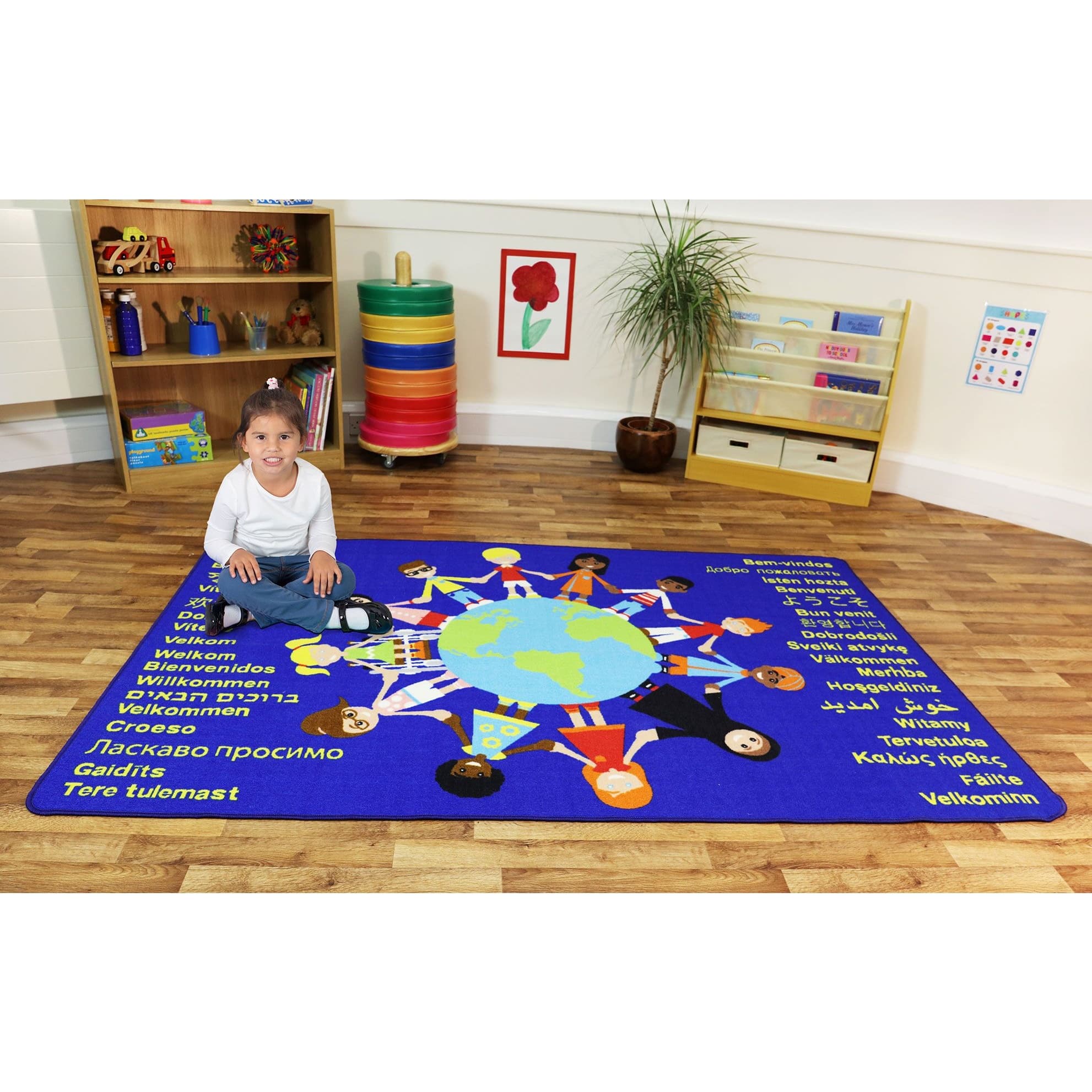 Carpets for Kids KIDSoft Welcome to Our World Classroom Rug