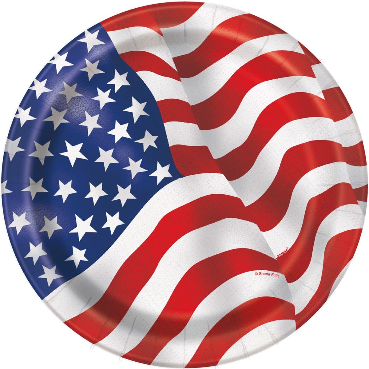 Patriotic USA Flag Dinner Plates (8) - PartyBell.com